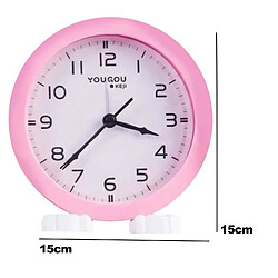 Avizar Petit Réveil de Chevet Analogique sur Pied au Design Minimaliste Rose pas cher