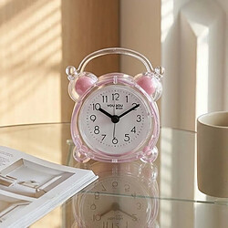 Acheter Avizar Réveil de Table Analogique à Quartz pour Chambre avec Double Cloche Rose clair