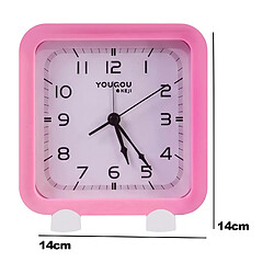 Avizar Réveil de Table Analogique à Quartz Silencieux au Design Minimaliste Rose pas cher