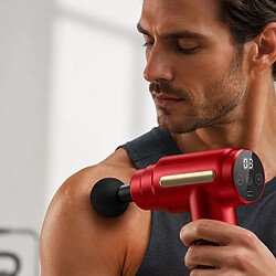 Avis Avizar Appareil de Massage à Percussion sans fil avec Écran Digital 1200mAh Rouge