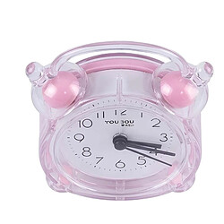 Avis Avizar Réveil de Table Analogique à Quartz pour Chambre avec Double Cloche Rose clair