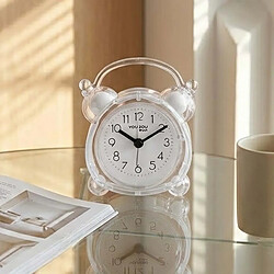 Acheter Avizar Réveil de Table Analogique à Quartz pour Chambre avec Double Cloche Blanc