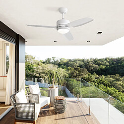 Avis STILVORA Ventilateur de plafond 46 pouces blanc en ABS avec télécommande
