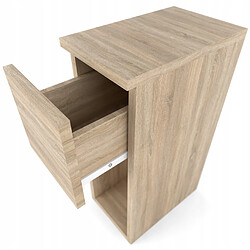 Avis Stiv-Meubles Table de chevet étroite 20cm chêne Sonoma - table de nuit avec 1 tiroir