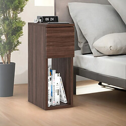 Acheter Stiv-Meubles Table de chevet étroite 20 cm chêne wengé - table de nuit pour chambre à coucher