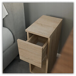 Acheter Stiv-Meubles Table de chevet étroite 20cm chêne Sonoma - table de nuit avec 1 tiroir