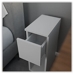 Acheter Stiv-Meubles Table de chevet Blanche, étroite 20 cm, petite table de nuit loft compacte pour chambre
