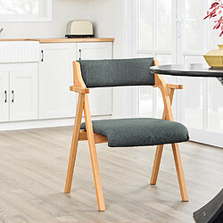 Acheter SoBuy Chaise Pliante avec Accoudoirs Gris Foncé 56x47x77.6 cm FST98-SG