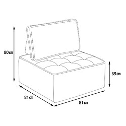 Acheter STILVORA Canapé modulable gris foncé en contreplaqué pour petits espaces