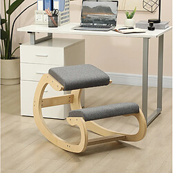 Avis STILVORA Tabouret à genoux 85/54,5/54 cm gris en bois avec fonction bascule