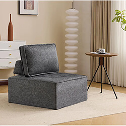 STILVORA Canapé modulable gris foncé en contreplaqué pour petits espaces pas cher