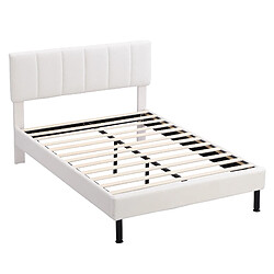 Acheter Lit Double 140x190 cm Modenvie Sherpa beige avec sommier