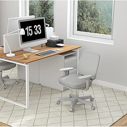 Avis STILVORA Chaise de bureau 55/48/82,5-94,5 cm grise en polyester avec dossier en maille
