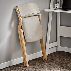 Acheter SoBuy Chaise Pliante Imbottie Gris Clair 42x40x80 cm FST40-HGX2