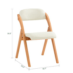 Avis SoBuy Chaise pliante imbottie en bois blanc cassé 47.5x46x77 cm FST92-Wx4