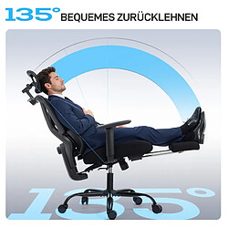 STILVORA Chaise de bureau ergonomique noir en plastique avec appui-tête réglable pas cher