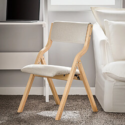 SoBuy Chaise Pliante Imbottie Gris Clair 42x40x80 cm FST40-HGX2 pas cher