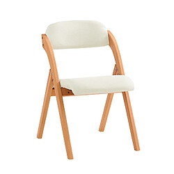 Acheter SoBuy Chaise pliante imbottie en bois blanc cassé 47.5x46x77 cm FST92-Wx4