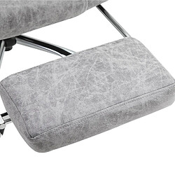 STILVORA Fauteuil de bureau 62/67/113-120 cm gris en mousse avec massage et chaleur pas cher
