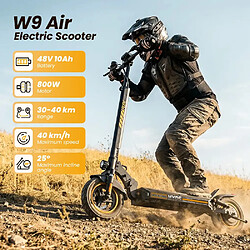 Avis Scooter Électrique iScooter W9 Air — 800W, 48V 10Ah, IPX4