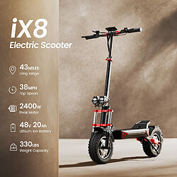 Avis Scooter Électrique iScooter iX8 — 2400W Double Moteur, 12", 69 km