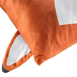 Avis Douceur D'Interieur Coussin Déco Enfant en Velours Roxy 40x40cm Orange
