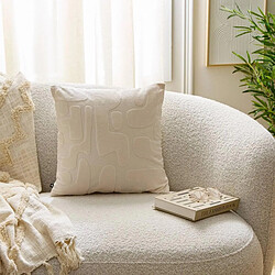 Acheter Atmosphera Coussin Déco Relief Delor 40x40cm Blanc