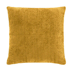 Douceur D'Interieur Housse de Coussin en Velours Chenille Leo 40x40cm Ocre 