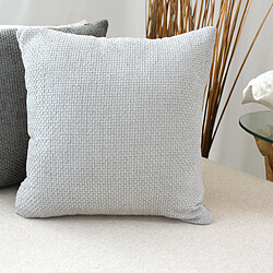 Avis enjoy Coussin Déco Velours Chenillé Kamala 40x40cm Gris Clair