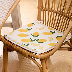 Avis Atmosphera Galette de Chaise Citrons Fruity 39x39cm Jaune