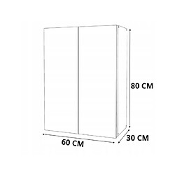 Stiv-Meubles Meuble Haut de sdb Chêne Sonoma 60 cm, armoire murale au-dessus de la machine à laver pas cher