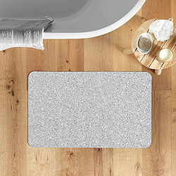 Douceur D'Interieur Tapis de Bain Ultra-Absorbant Granite 50x80cm Gris pas cher