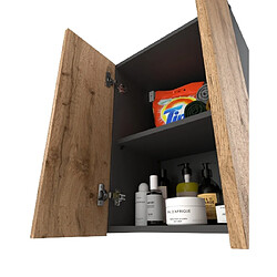 Avis Stiv-Meubles Armoire murale Grise & Chêne Wotan 40x25x60cm - Meuble haut et colonne pour salle de bain