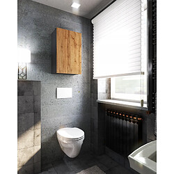 Acheter Stiv-Meubles Armoire murale Grise & Chêne Wotan 40x25x60cm - Meuble haut et colonne pour salle de bain
