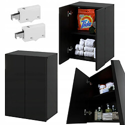 Avis Stiv-Meubles Armoire murale NOIRE 40x25x60cm - Meuble haut et colonne pour salle de bain
