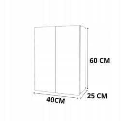 Stiv-Meubles Armoire Murale de Sdb Blanc mat 40x25x60cm - Colonne au-dessus de la Machine à Laver pas cher