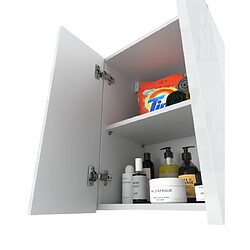 Avis Stiv-Meubles Armoire murale Blanc Brillant 40x25x60cm - Meuble haut et colonne pour salle de bain