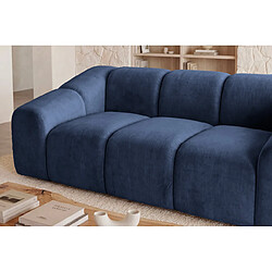 Acheter Casanova Canapé droit velours lisse 2 places Bleu