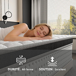 Avis TEENO Matelas Ressorts Ensachés 90x190 cm SOMNIAE , Accueil Mémoire De Forme, 25 cm