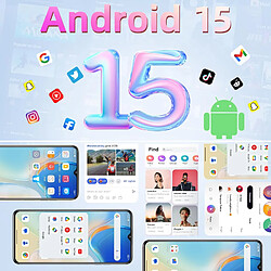 Smartphone OUKITEL C1 16Go+128Go Android15 écran 6,52" triple caméra Blanc pas cher