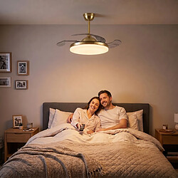 Acheter Autres Temps Ventilateur plafond LED Yatek KALA 59W dore pales retractables telecommande