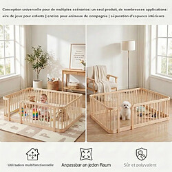 Avis ByteLike Parc modulable en bois naturel 205×95cm pour bébé