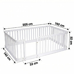 ByteLike Parc modulable blanc pour bébé 140×200cm pas cher