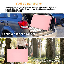 Table Voloson basse de jardin, en métal et plastique, 243.9 x 73.6 x 73.6 cm, rose pas cher