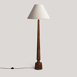 Ledkia Lampadaire Bois Kehna ILUZZIA Beige pas cher