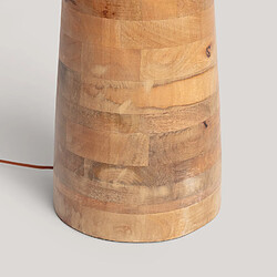 Acheter Ledkia Lampadaire Bois Zeil Rajesh ILUZZIA Beige
