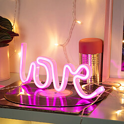 Ledkia Néon LED Love à Piles Rose pas cher