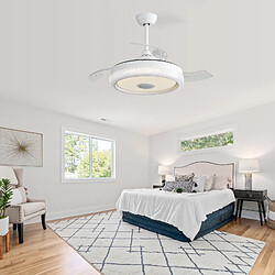 Avis MIVRAY Ventilateur de plafond 107 cm, pales en ABS, télécommande, moteur CC réversible avec LED