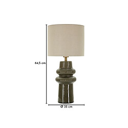 Paris Prix Lampe à Poser en Céramique Harmony 64cm Vert pas cher