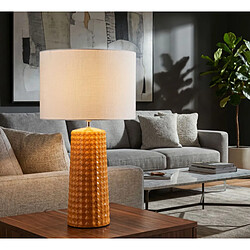 Paris Prix Lampe à Poser en Céramique Gliss 52cm Moutarde pas cher